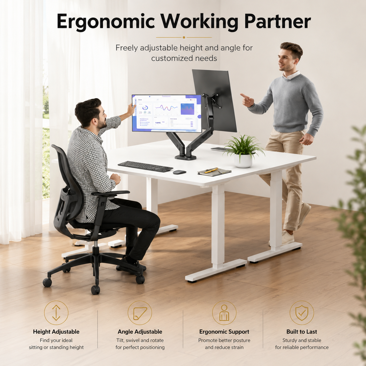 Desknovra Dual Monitor Arm